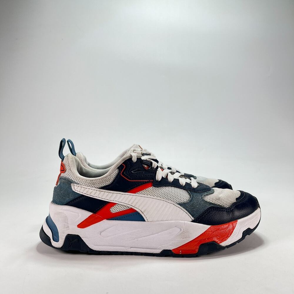 Puma Trinity Black Navy White Chunky Casual Lifestyle Shoes 390838-15 Youth Sz 6